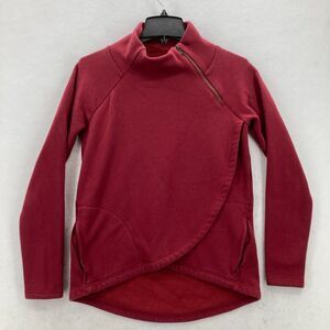 Athleta Women's Red Asymmetrical Zip Sweatshirt